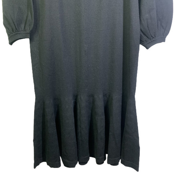 J. CREW Black Twist Back Tiered Ruffle Midi‎ Dress - Picture 6 of 9